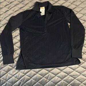 Tahari Midnight Black Blouse